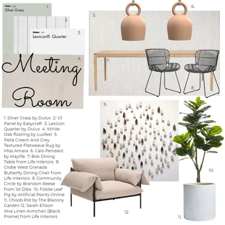 Meeting Room Interior Design Mood Board by Two By Two Design on Style Sourcebook