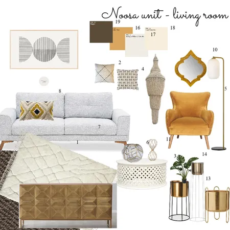 Noosa unit Living Interior Design Mood Board by Somerset on Style Sourcebook