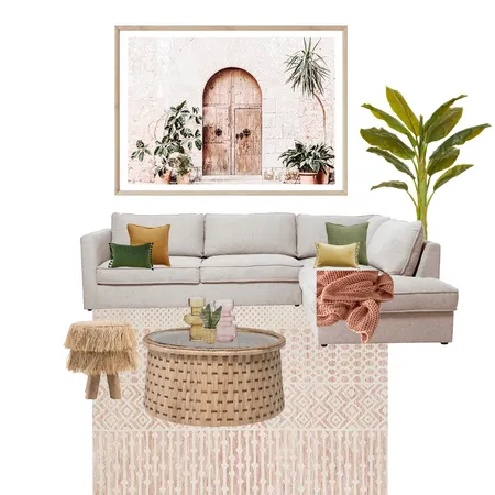 Boho Living Room Interior Design Mood Board by katehunter on Style Sourcebook