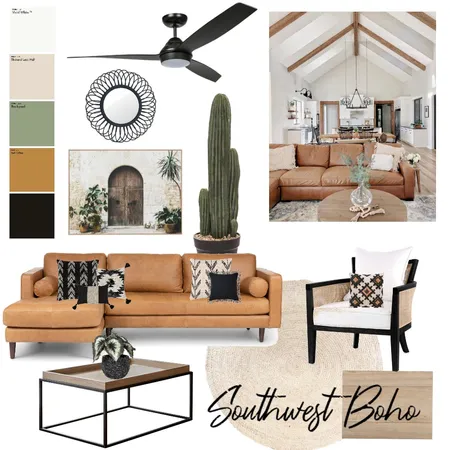Southwest Boho Interior Design Mood Board by mariabdiaz on Style Sourcebook