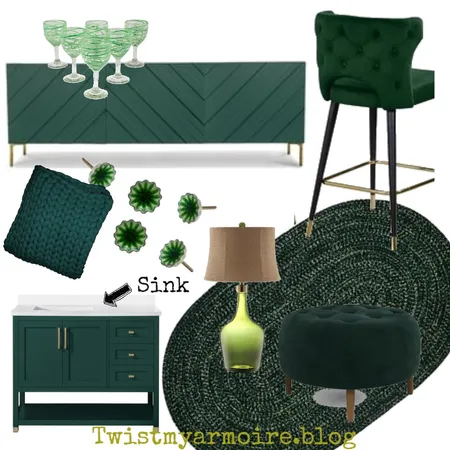 Emerald Interior Design Mood Board by Twist My Armoire on Style Sourcebook