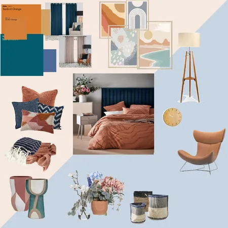 Blue and Orange Interior Design Mood Board by Drago_Gobi on Style Sourcebook