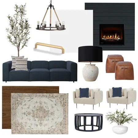 California Cool Fireplace room Interior Design Mood Board by limonclean on Style Sourcebook