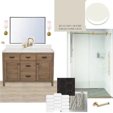 Kim Jones Basement Bathroom Interior Design Mood Board by DecorandMoreDesigns on Style Sourcebook