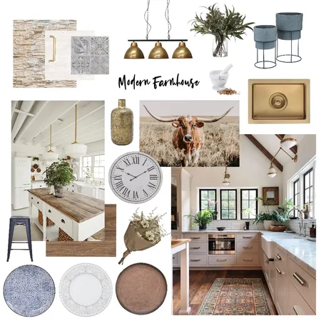 Modern Farmhouse Kitchen Interior Design Mood Board by Ciara Kelly on Style Sourcebook