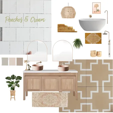 Bathroom Peaches & Cream Interior Design Mood Board by Southern Palm Interiors on Style Sourcebook