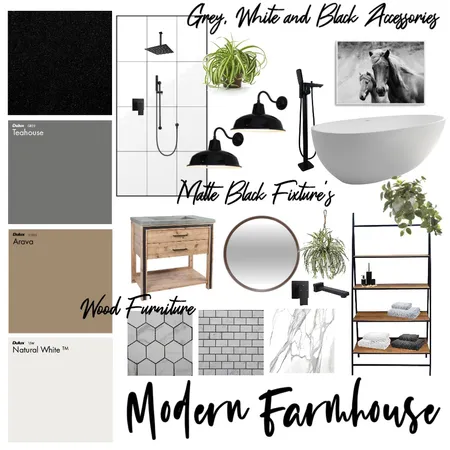 Modern Farmhouse - Module 3 Interior Design Mood Board by SammyClose on Style Sourcebook