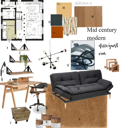 mid century modern Interior Design Mood Board by Diakosmo+ on Style Sourcebook