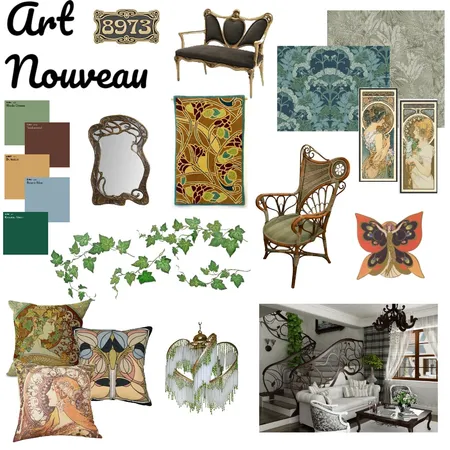 Art Nouveau Interior Design Mood Board by Shasie on Style Sourcebook