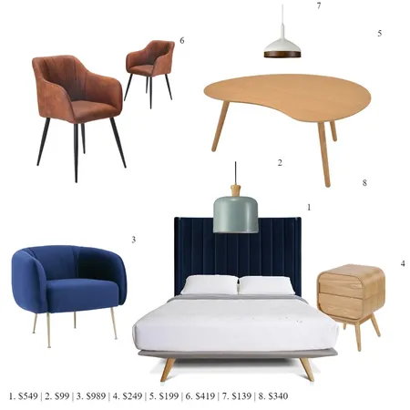 Dining/Bedroom Interior Design Mood Board by manda_ps on Style Sourcebook