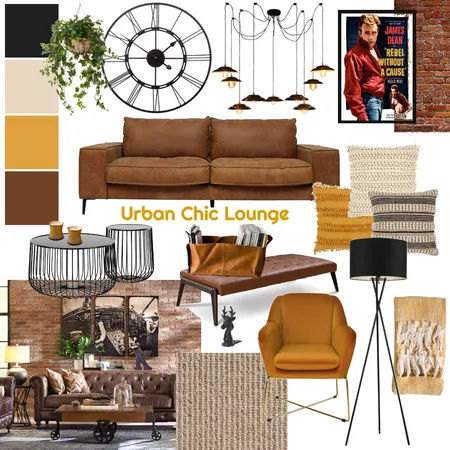 Industrial/ Urban Chic Lounge Interior Design Mood Board by Cooper Interiors on Style Sourcebook