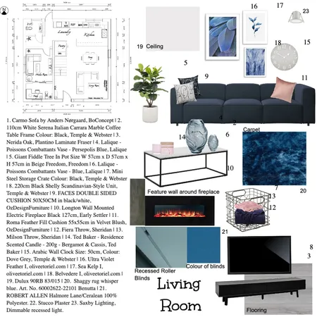 Living Room - Renovation course Interior Design Mood Board by Katerina Kouroushi on Style Sourcebook