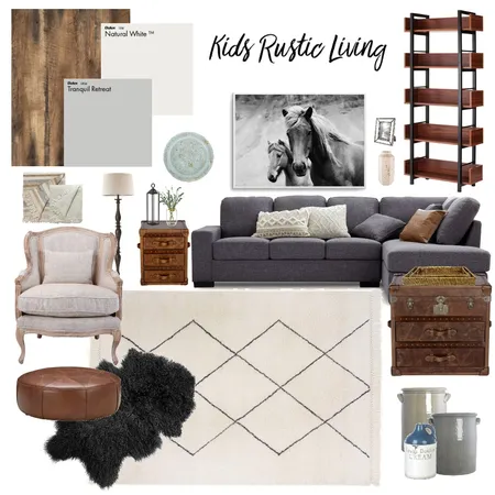 Kids Rustic Living Interior Design Mood Board by CBMole on Style Sourcebook