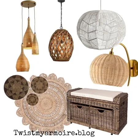 Wicker Lighing Interior Design Mood Board by Twist My Armoire on Style Sourcebook