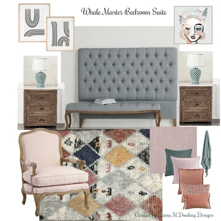 Sage and Pink Master bedroom Design Interior Design Mood Board by leannedowling on Style Sourcebook