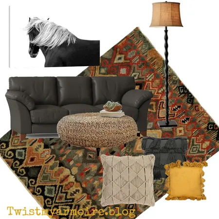 Southwest Rug Interior Design Mood Board by Twist My Armoire on Style Sourcebook
