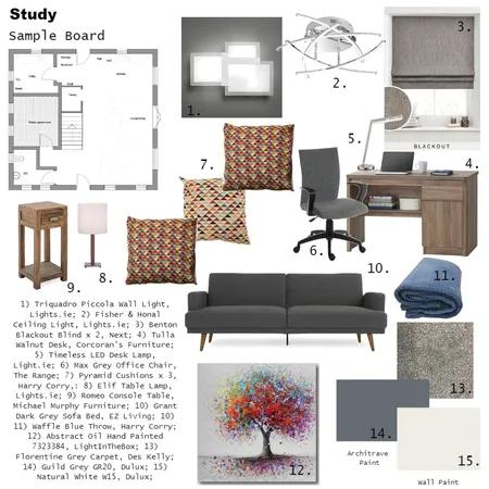 Study Sample Board Interior Design Mood Board by LisaHarrington on Style Sourcebook