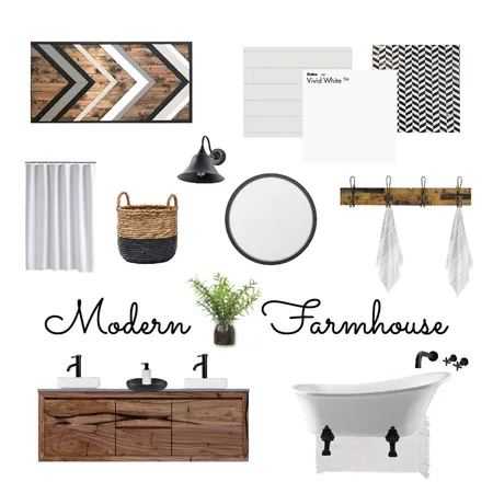 Modern Farmhouse Bathroom Interior Design Mood Board by karen.marie82 on Style Sourcebook