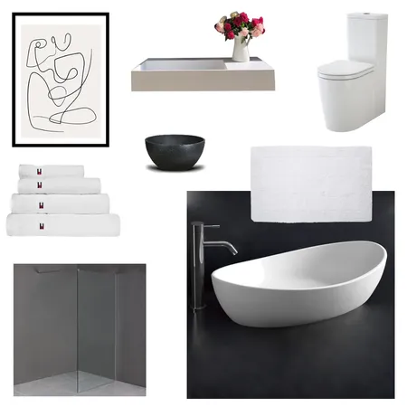 Minimalist Guest Bathroom Interior Design Mood Board by Lauren Thompson on Style Sourcebook