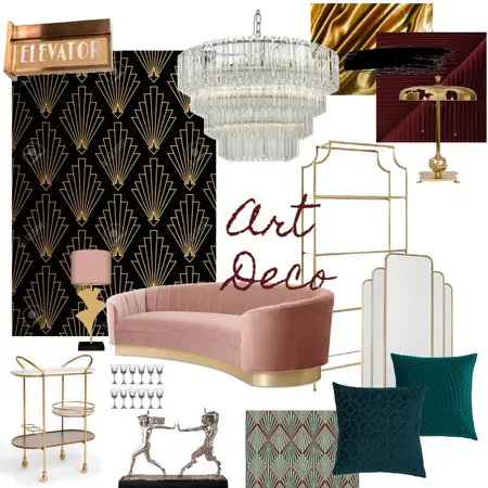 Art Deco Mood Board Interior Design Mood Board by Beatricezanarotti on Style Sourcebook