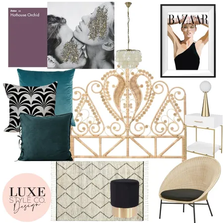 Sexy Boho Bedroom Interior Design Mood Board by Luxe Style Co. on Style Sourcebook