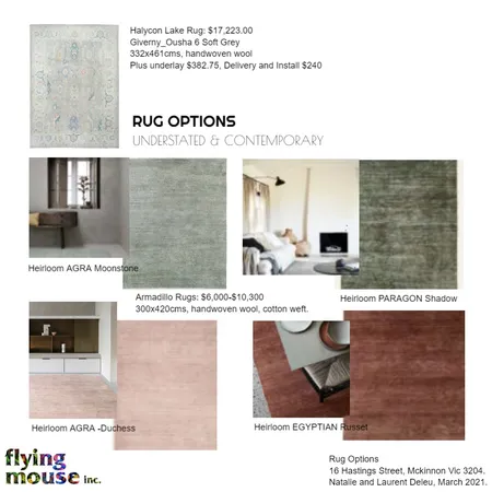 Rug Option- Contemporary Interior Design Mood Board by Flyingmouse inc on Style Sourcebook