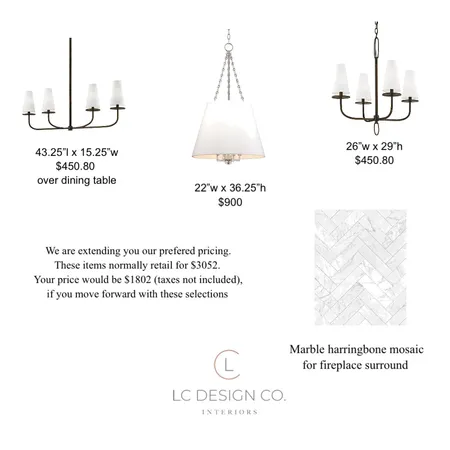 Lighting for jill Interior Design Mood Board by LC Design Co. on Style Sourcebook