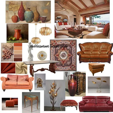 (Mediterranean) Tuscan Style Interior Design Mood Board by Oksana Gallant on Style Sourcebook