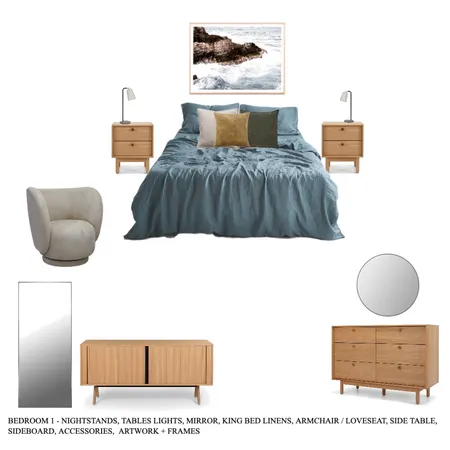 Lou- Bedroom 1 Interior Design Mood Board by A&C Homestore on Style Sourcebook