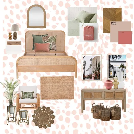 Peachy Pink bedroom Interior Design Mood Board by Katherine Eldred on Style Sourcebook