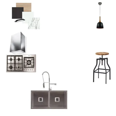 Achromatic Kitchen Interior Design Mood Board by neatbydesign on Style Sourcebook