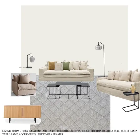 Lou- Living Room Interior Design Mood Board by A&C Homestore on Style Sourcebook