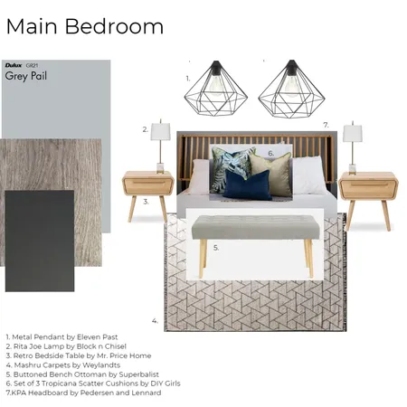 Carmen Main Bedroom Interior Design Mood Board by NadiaHodgins on Style Sourcebook