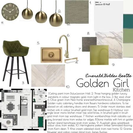 Golden Girl Kitchen Interior Design Mood Board by Rosieevans on Style Sourcebook