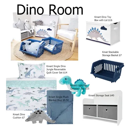 Dinosaur Bedroom Interior Design Mood Board by HuntingForBeautBargains on Style Sourcebook