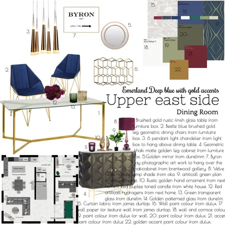 Upper east side dining room Interior Design Mood Board by Rosieevans on Style Sourcebook