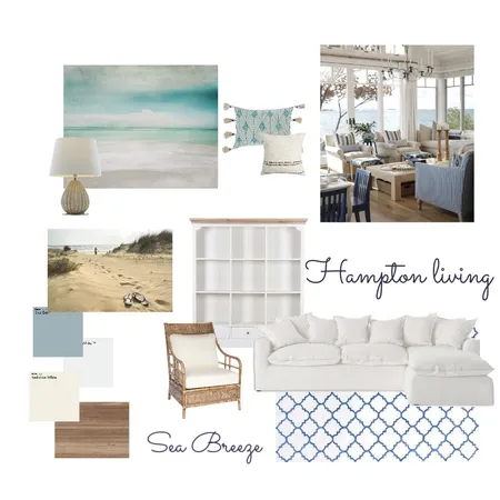 Hamptons Living Interior Design Mood Board by Sarah Schwer on Style Sourcebook
