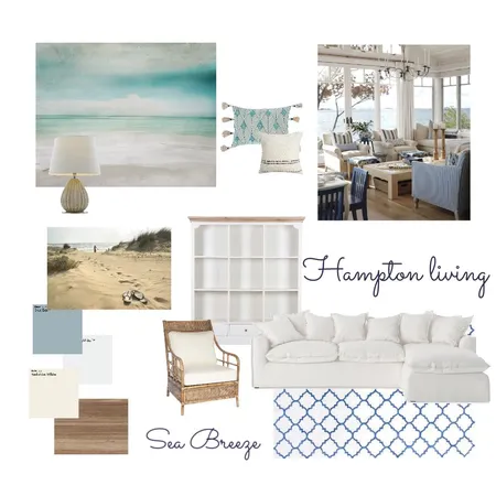 Hamptons Living Interior Design Mood Board by Sarah Schwer on Style Sourcebook