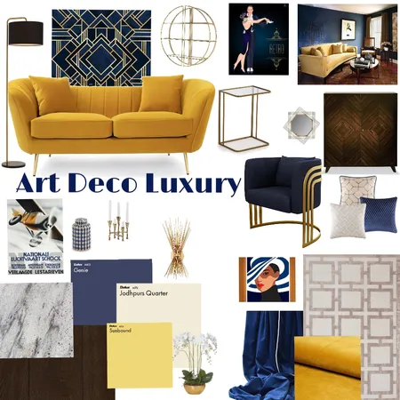 Art Deco Luxury Interior Design Mood Board by Sunburst Interiors on Style Sourcebook