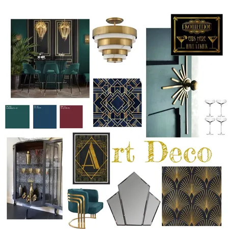Art Deco Interior Design Mood Board by baxterkel on Style Sourcebook