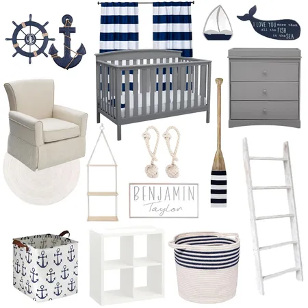 CJ's Nautical Nursery Theme Interior Design Mood Board by Chellz23 on Style Sourcebook