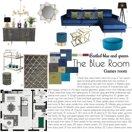 The blue room Interior Design Mood Board by Rosieevans on Style Sourcebook