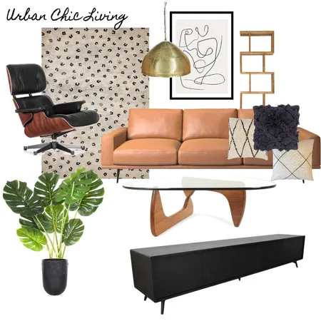 Urban Chic Living Room Interior Design Mood Board by Anetika on Style Sourcebook