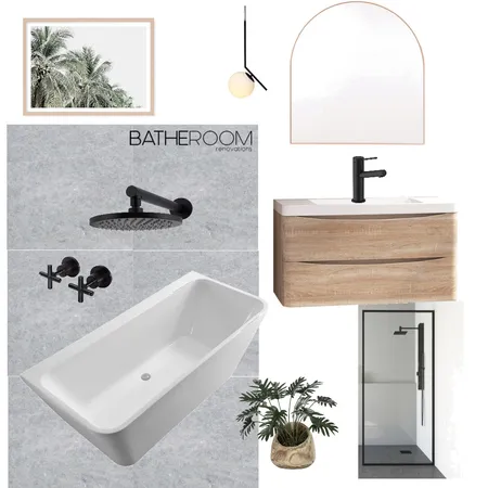Black and Natural Tones bathroom - greys Interior Design Mood Board by Bathe Room - Bathroom Renovations Adelaide on Style Sourcebook