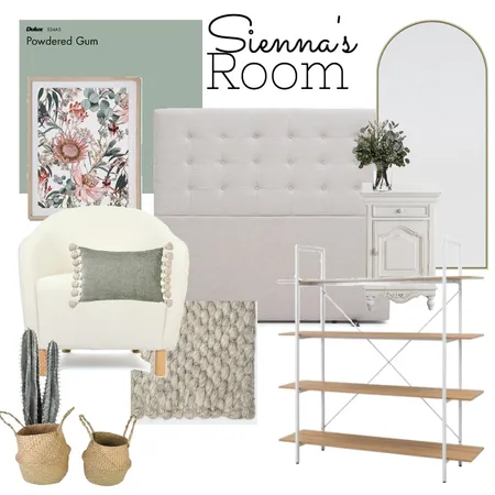 Sienna's Bedroom Concept 1 Interior Design Mood Board by Dominelli Design on Style Sourcebook