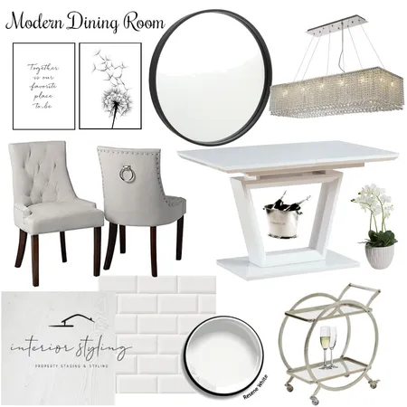 Modern Dining Room Interior Design Mood Board by Interior Styling on Style Sourcebook