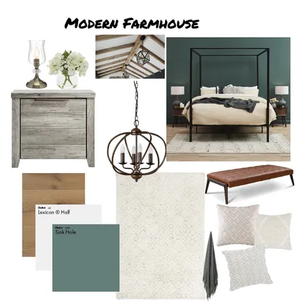 Modern Farmhouse Bedroom Interior Design Mood Board by beenishm on Style Sourcebook