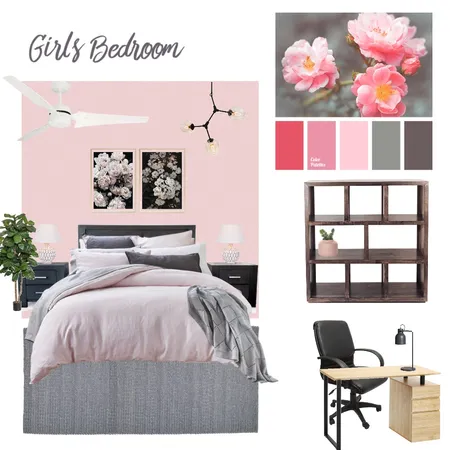 GIRLS BEDROOM Interior Design Mood Board by DIYA on Style Sourcebook