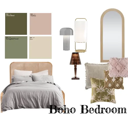 Boho Bedroom Interior Design Mood Board by nikki odonnell on Style Sourcebook