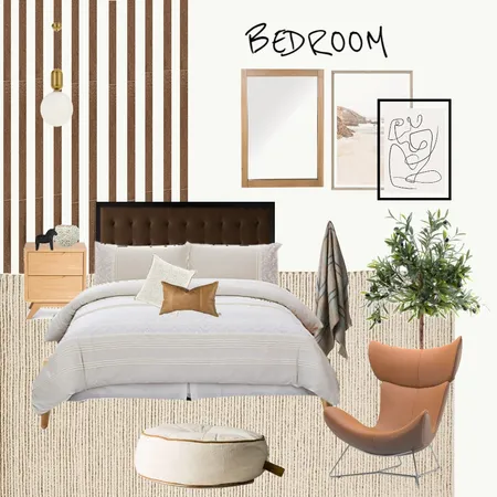 BROWN Bedroom Interior Design Mood Board by SAMBASHA on Style Sourcebook